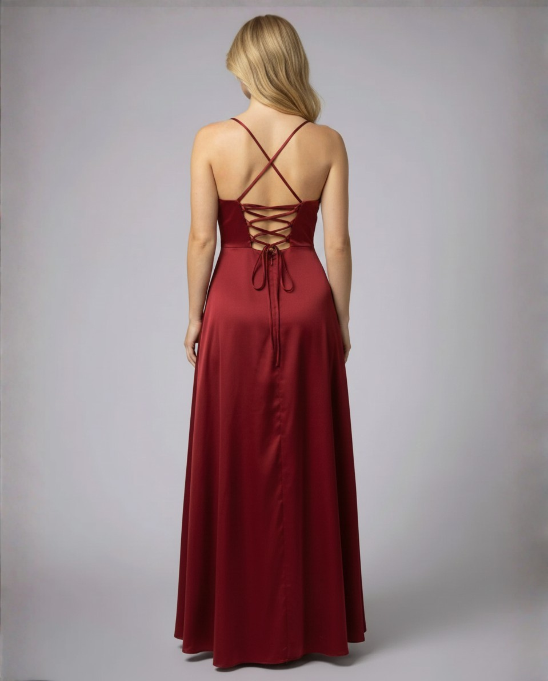 Abito Lungo Elegante Donna Estate con Spacco Maxi Vestito Cerimonia 1