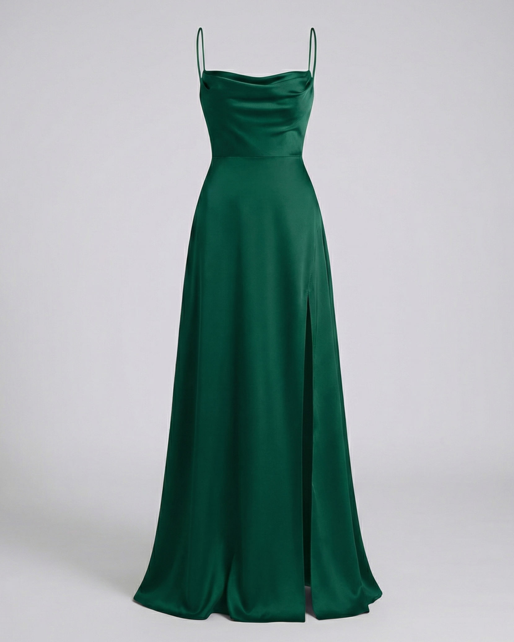 Abito Lungo Elegante Donna Estate con Spacco Maxi Vestito Cerimonia 5