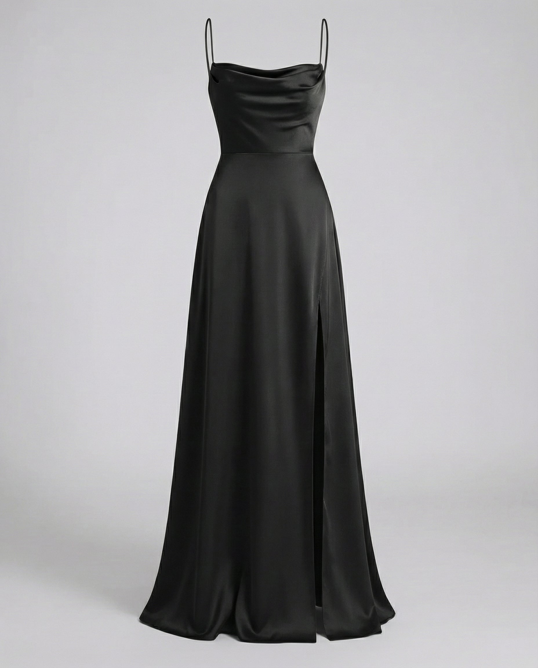 Abito Lungo Elegante Donna Estate con Spacco Maxi Vestito Cerimonia 9