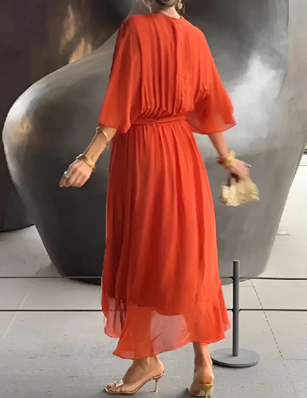 Abito Midi Avvolgente Elegante per Donne - Stile Casual e Raffinato 6