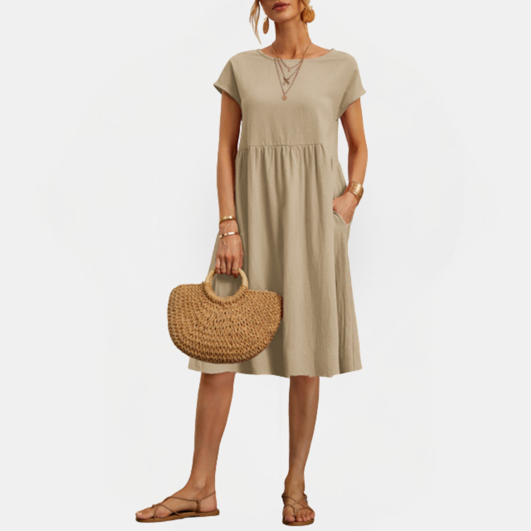Abito Midi Donna Estivo Elegante e Comodo per Giornate Calde 0