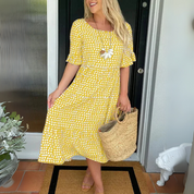 Abito Midi Elegante Donna a Strati - Versatile e Comodo per l'Estate, Perfetto per Ogni Occasione 2