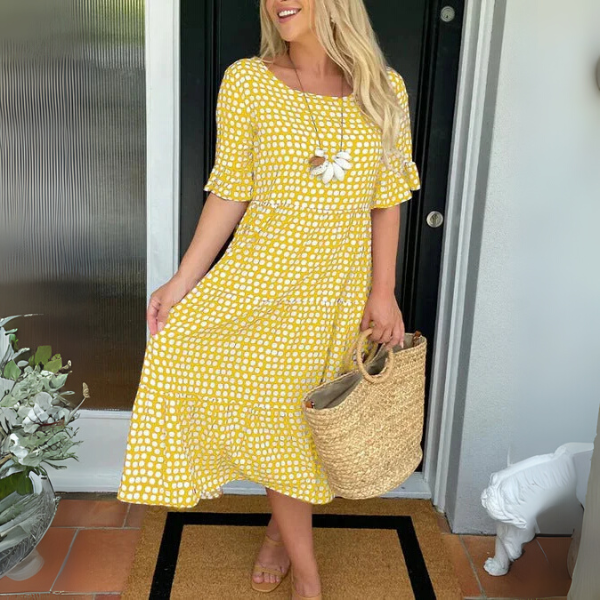 Abito Midi Elegante Donna a Strati - Versatile e Comodo per l'Estate, Perfetto per Ogni Occasione 2