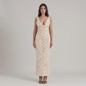 Abito Midi Elegante Donna in Pizzo per Cerimonia e Feste 1