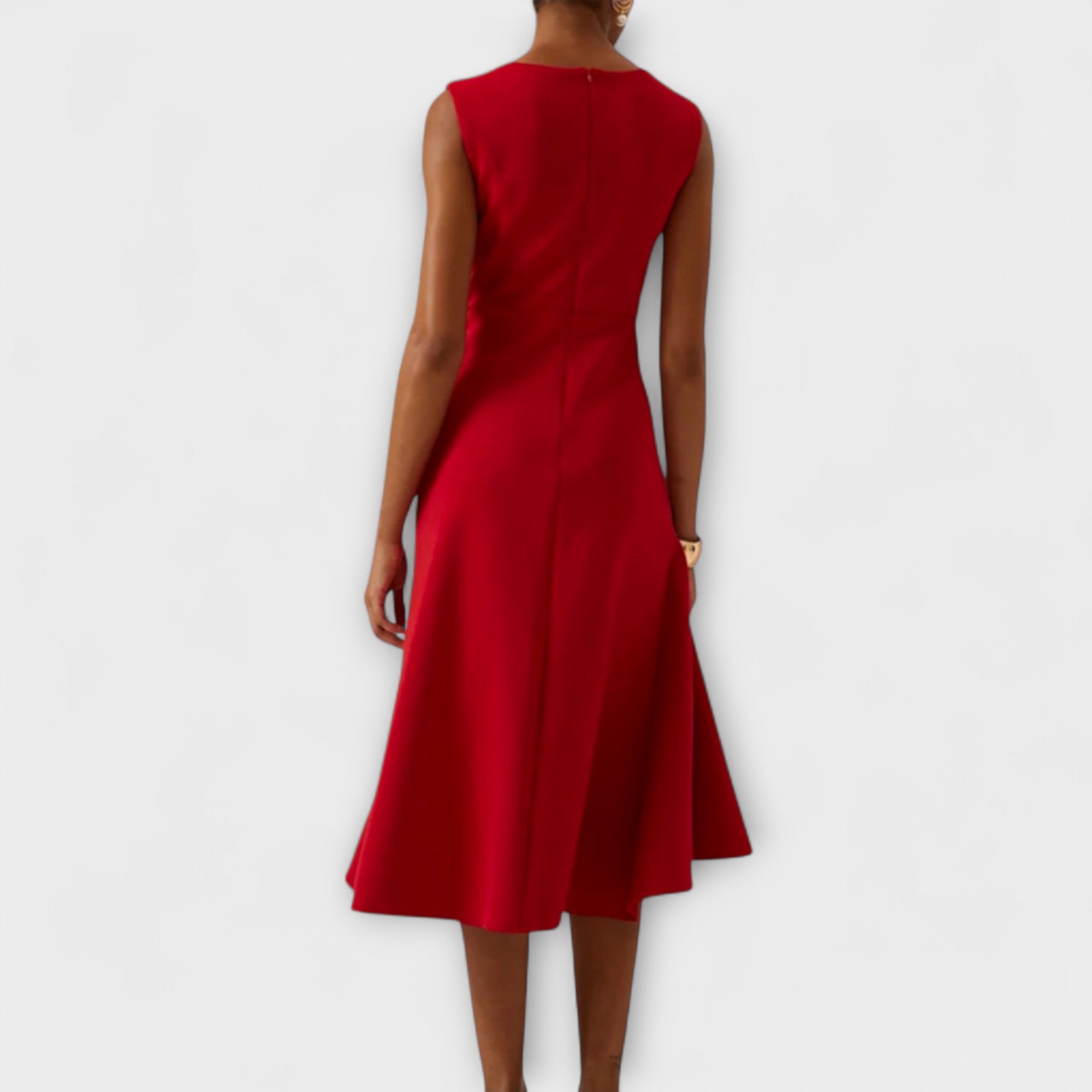 Abito Midi Elegante con Dettaglio Asimmetrico per Cerimonia e Occasioni Speciali 1