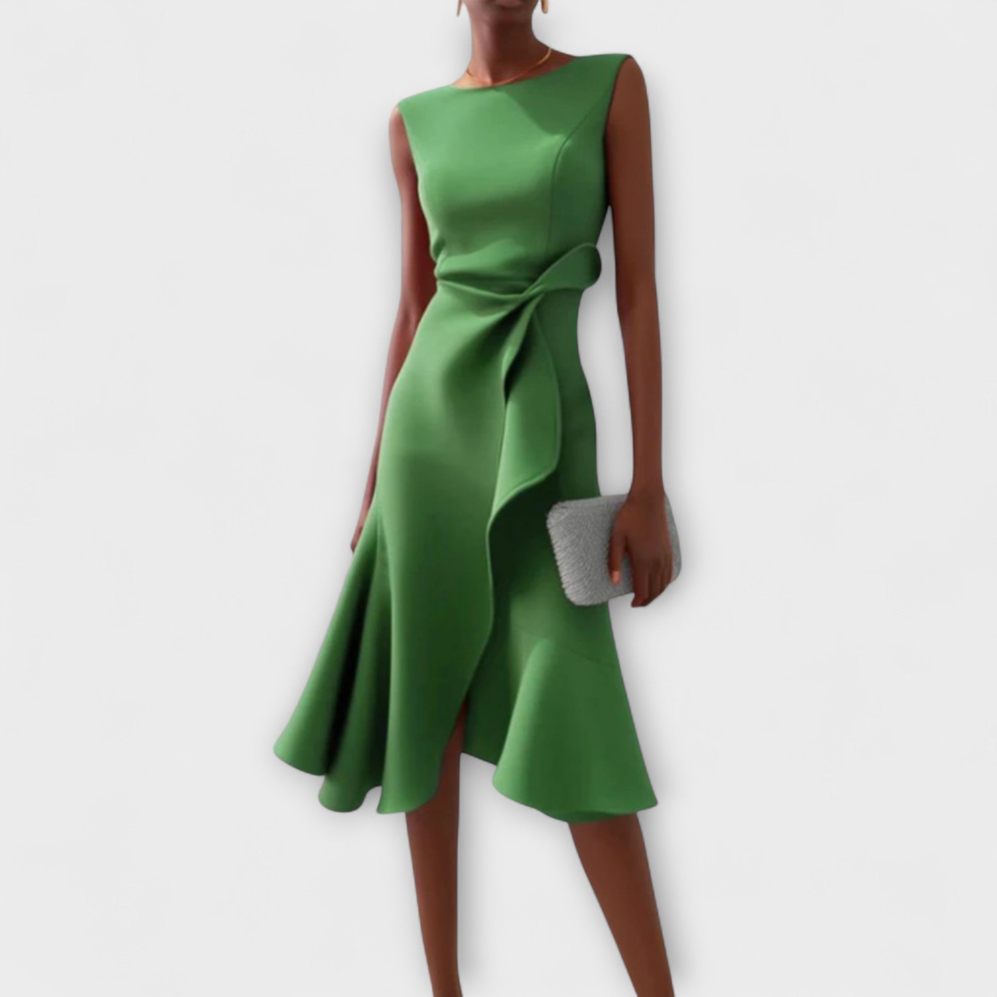 Abito Midi Elegante con Dettaglio Asimmetrico per Cerimonia e Occasioni Speciali 6