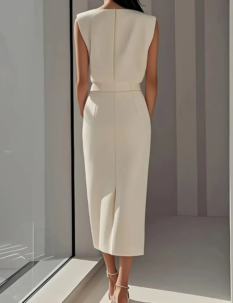 Abito Midi Elegante con Spacco Laterale per Donne - Stile Raffinato per l'Estate 6