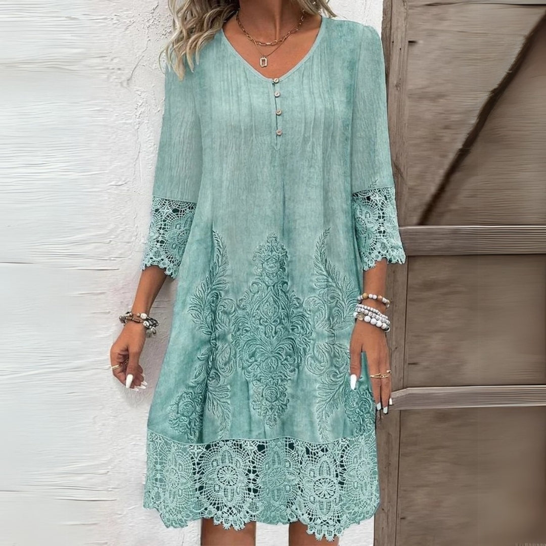 Abito Midi Floreale Elegante Donna Estivo Leggero e Confortevole 1