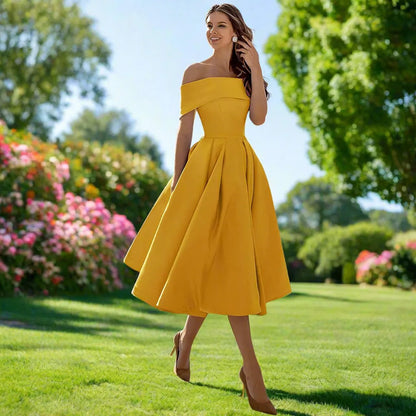 Abito Midi Senza Spalline Elegante per Eventi Estivi 15