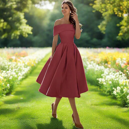 Abito Midi Senza Spalline Elegante per Eventi Estivi 16