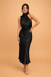 Abito da Donna Elegante Midi per Cerimonia - Vestito Glamour per Occasioni Speciali 0