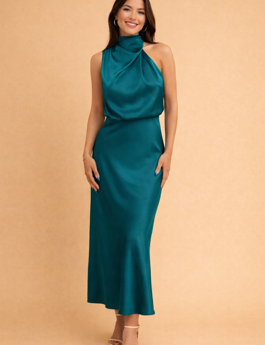Abito da Donna Elegante Midi per Cerimonia - Vestito Glamour per Occasioni Speciali 4