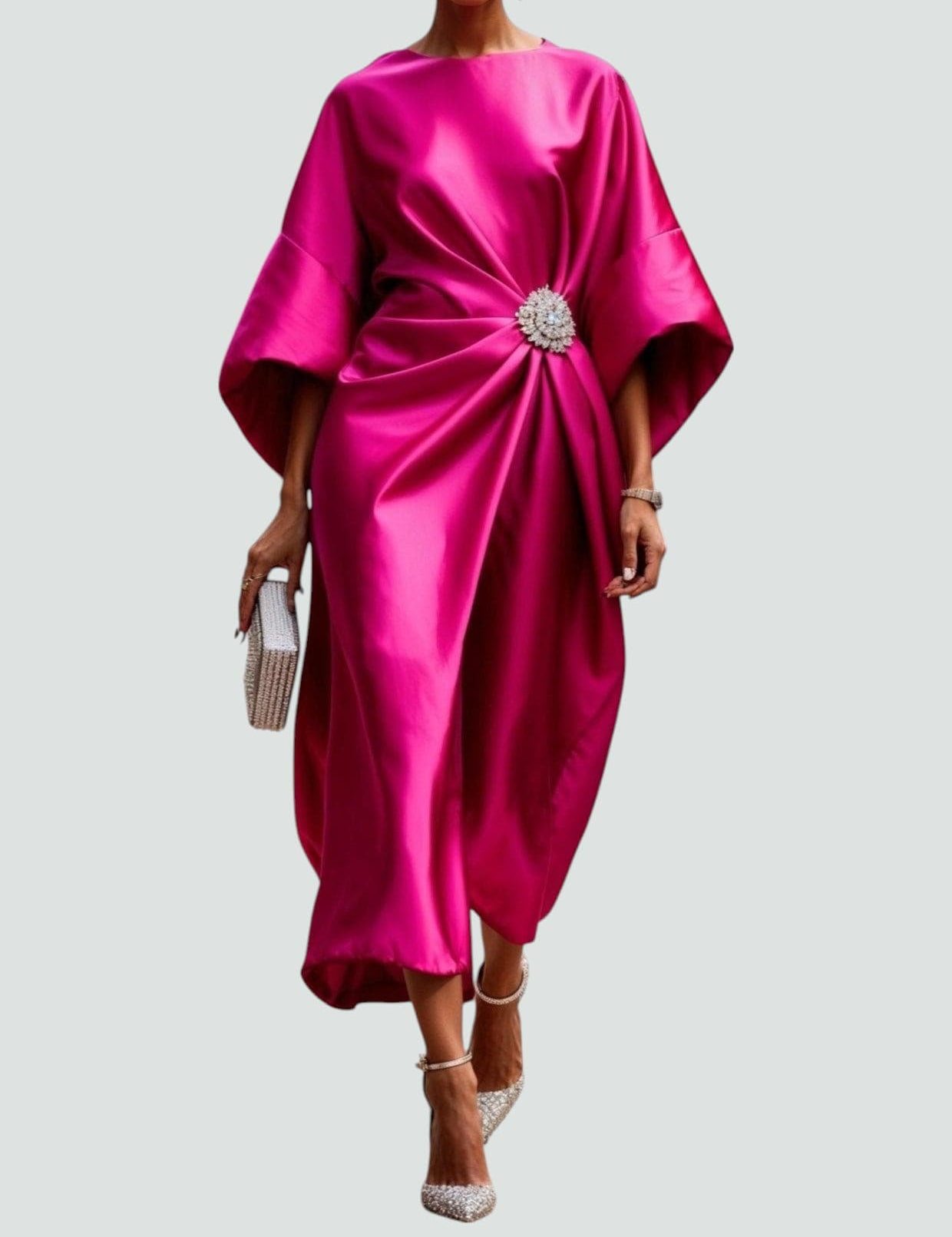 Abito da Sera Lungo Elegante Donna per Occasioni Speciali e Cerimonie 3