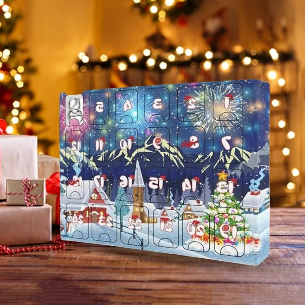 AdventPuzzle | Calendario dell'Avvento educativo con puzzle in metallo e 24 rompicapo 0