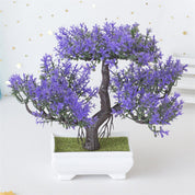 Albero Artificiale Mini Bonsai con Fiori Rosa Realistici per Decorazione Casa 0