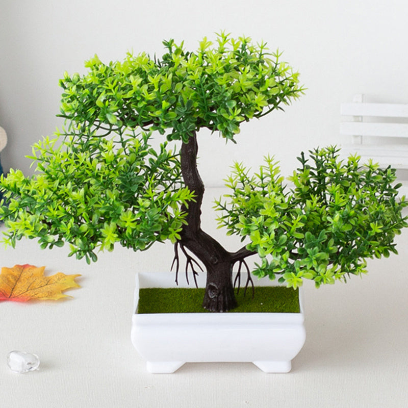 Albero Artificiale Mini Bonsai con Fiori Rosa Realistici per Decorazione Casa 3