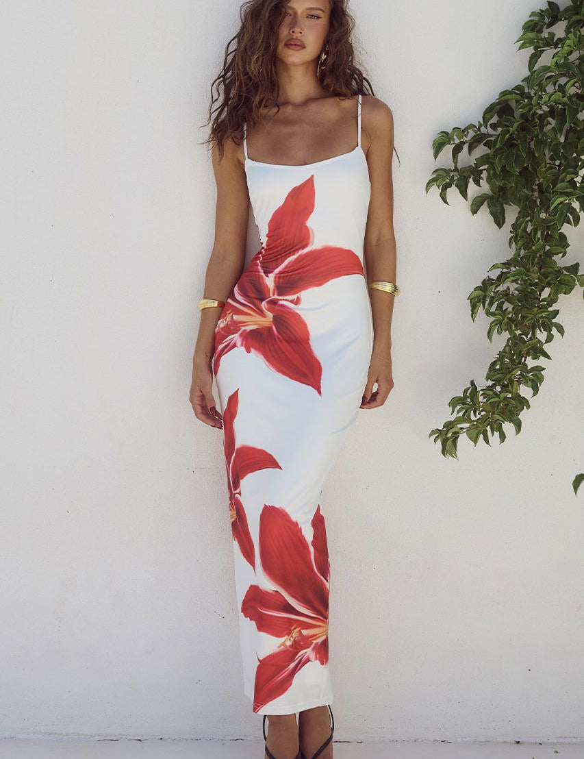 Amber Blossom Bodycon Dress with Floral Design - Lizabella Fashion -  -  - Amber Blossom Bodycon Dress with Floral Design - Lizabella Fashion - #tag1# - #tag2#