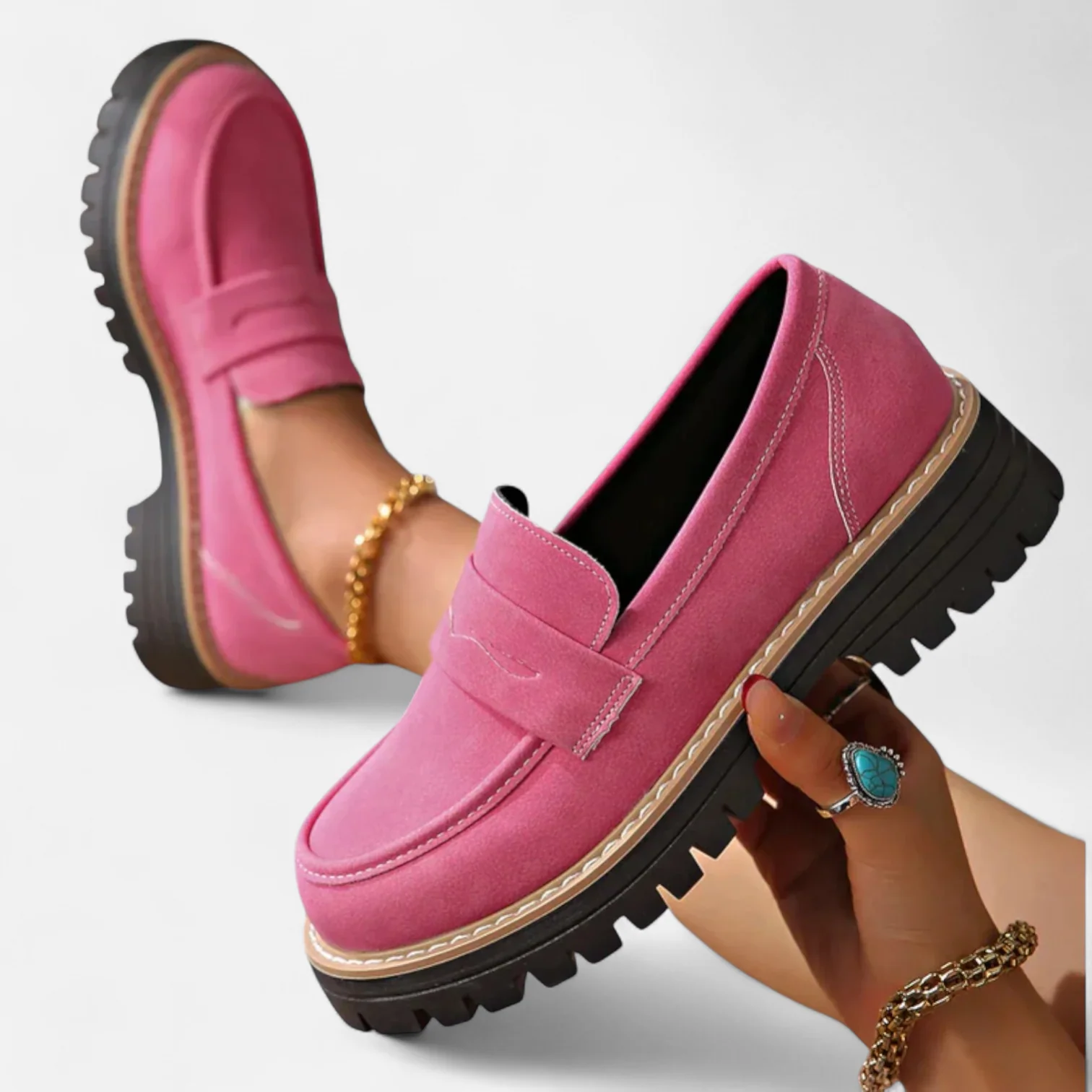 Annika | Damen Klassische Loafer mit Markanter Sohle 2