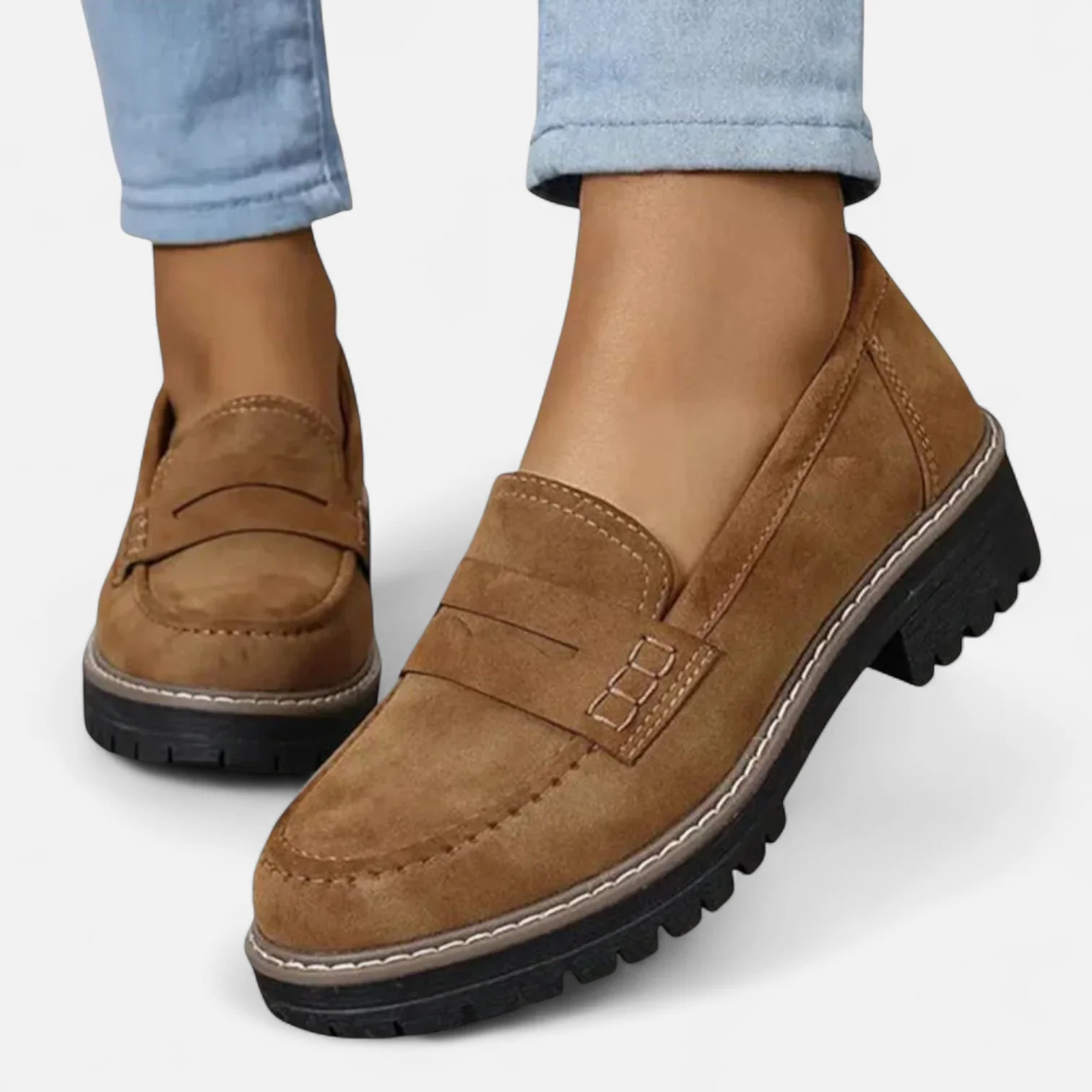 Annika | Damen Klassische Loafer mit Markanter Sohle 4