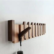 Appendiabiti da Parete in Legno a Forma di Pianoforte - Design Elegante per Ingressi e Corridoi, Ganci Multifunzionali 0