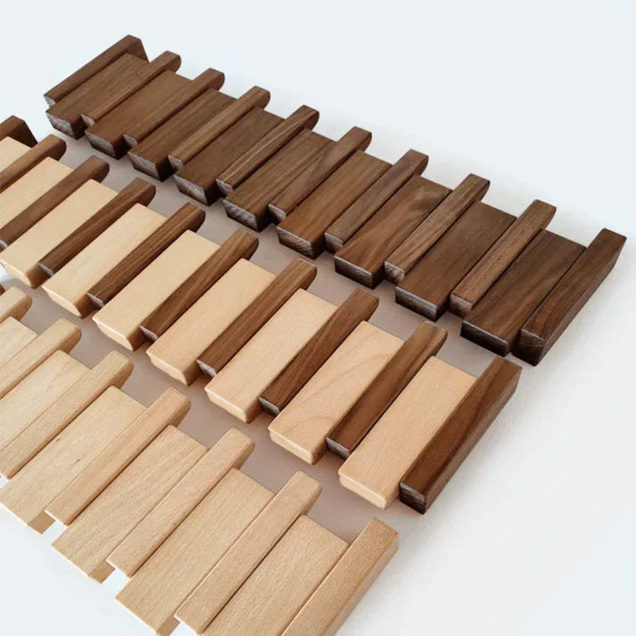 Appendiabiti da Parete in Legno a Forma di Pianoforte - Design Elegante per Ingressi e Corridoi, Ganci Multifunzionali 4