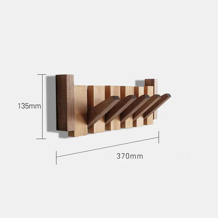Appendiabiti da Parete in Legno a Forma di Pianoforte - Design Elegante per Ingressi e Corridoi, Ganci Multifunzionali 8