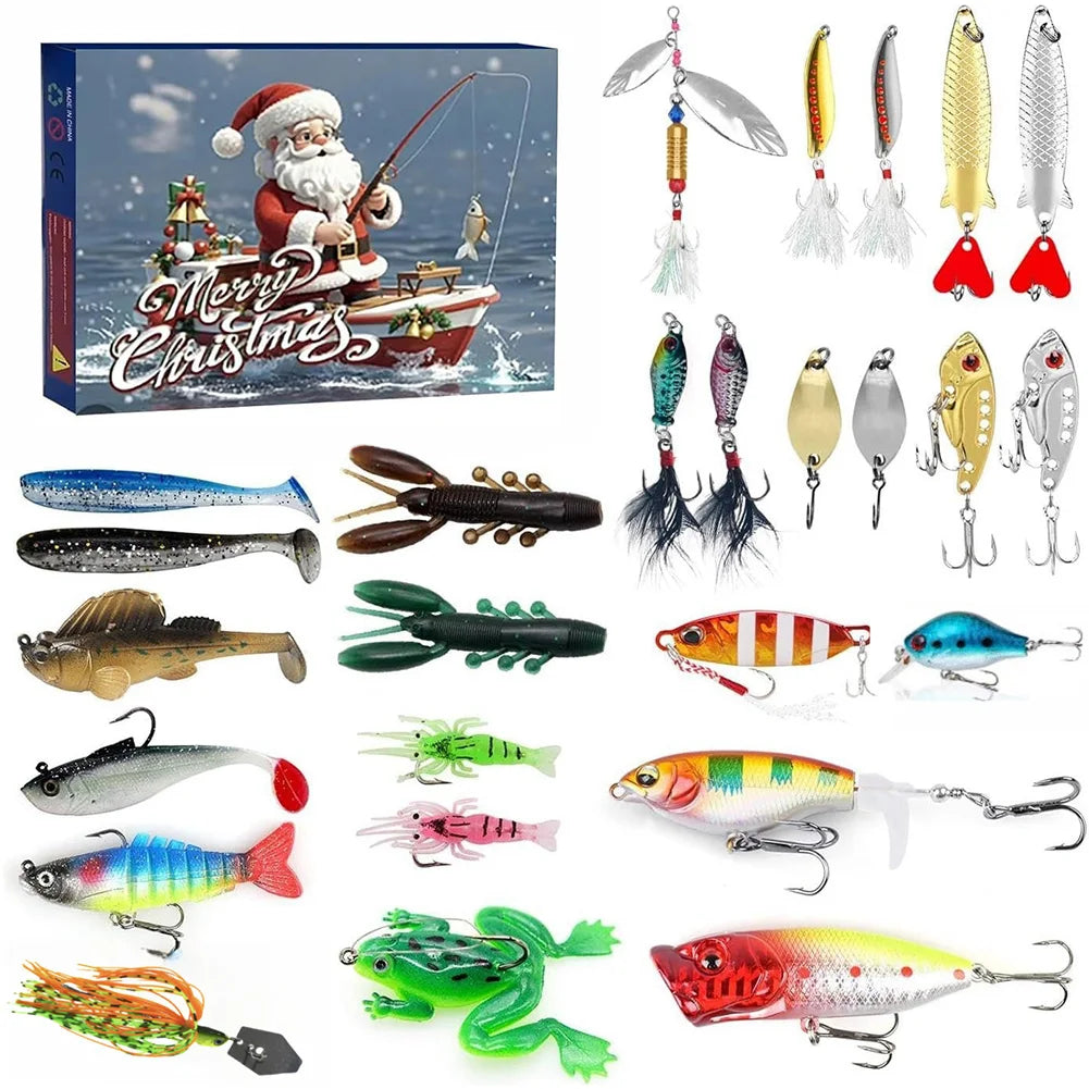 AquaBait | Calendario dell'Avvento premium a tema pesca con 24 esche uniche 1