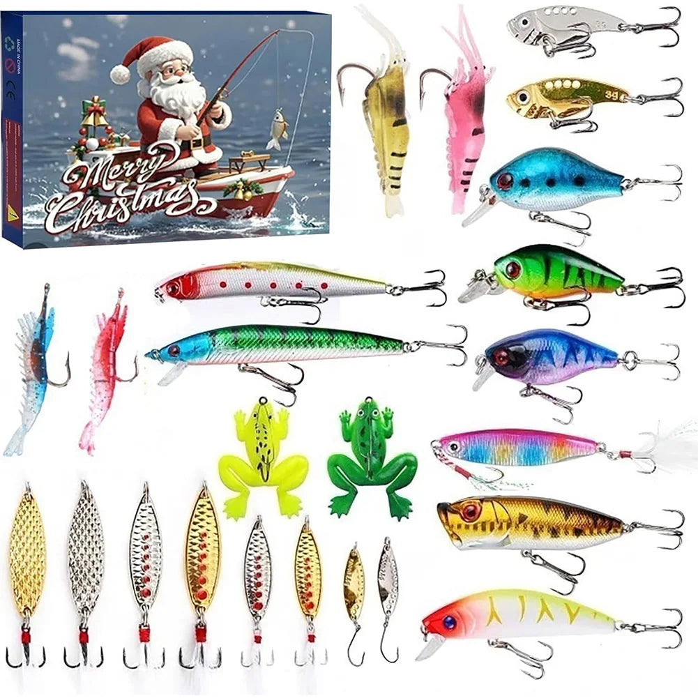 AquaBait | Calendario dell'Avvento premium a tema pesca con 24 esche uniche 3
