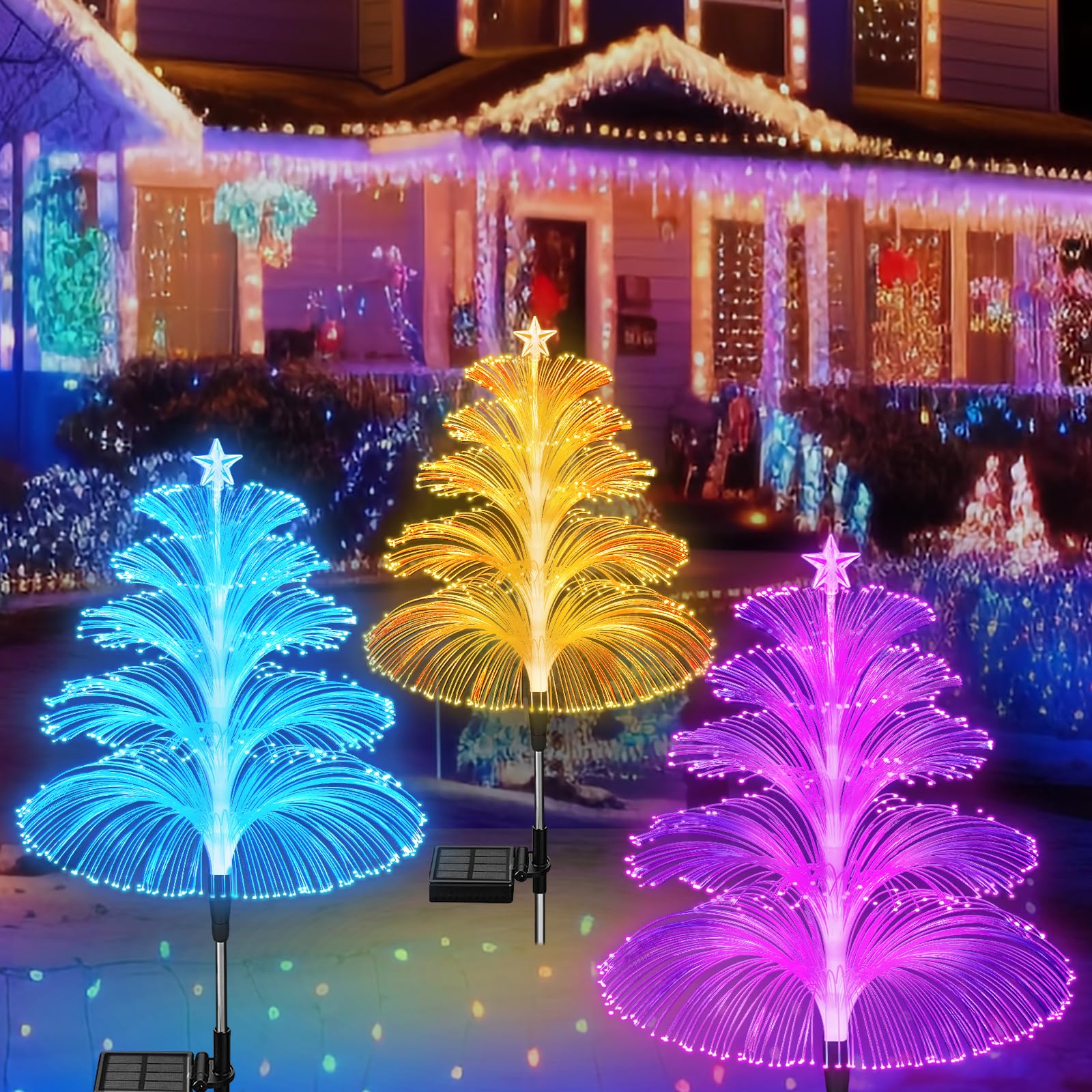 AquaGlow – Lampada solare multistrato a forma di medusa per giardino o balcone 0