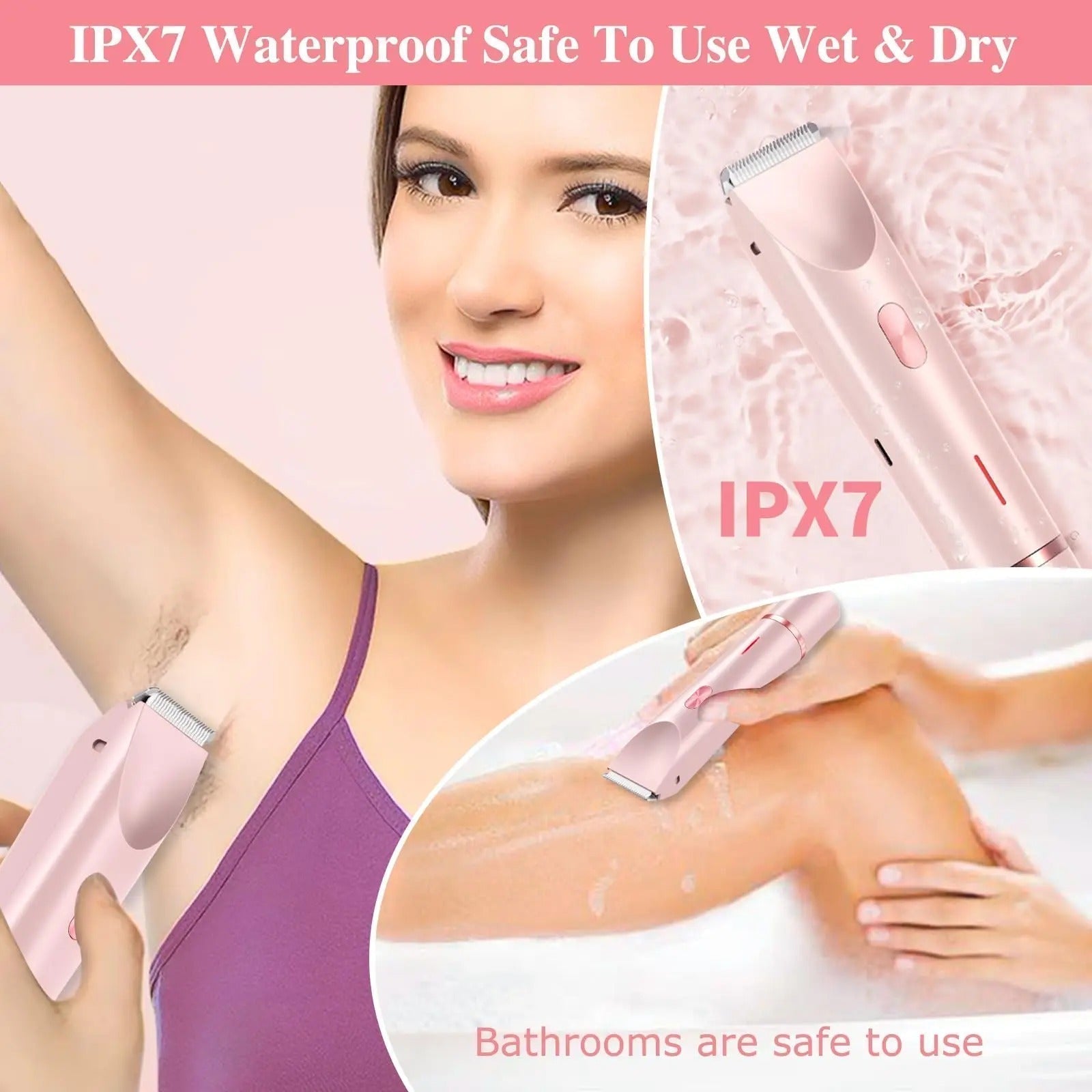 AquaGlow | Rifinitore bikini ricaricabile impermeabile per una rasatura liscia della pelle 2