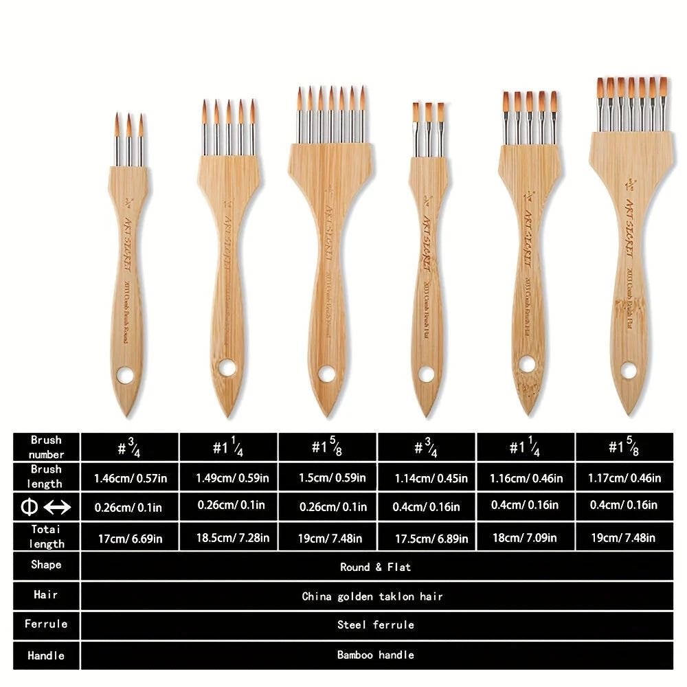 ArtSecret Multizahn-Kamm Set – Kreativ und Vielseitig für Malerei 5