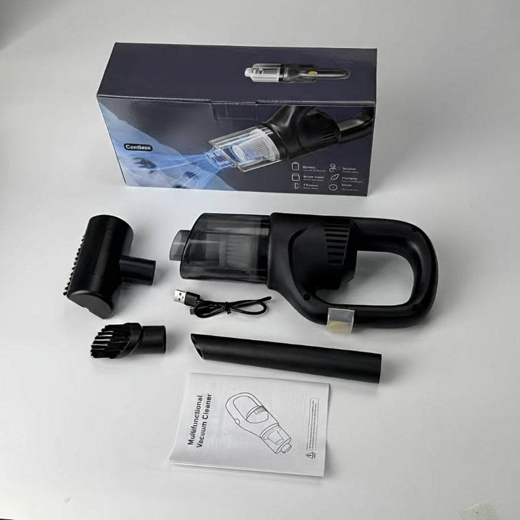 Aspirapolvere portatile ricaricabile senza fili - Pulitore ciclonico ad alta aspirazione per casa, auto e ufficio, ricarica USB 0