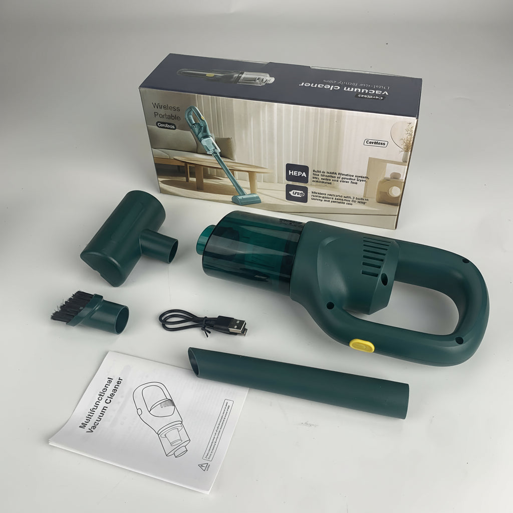 Aspirapolvere portatile ricaricabile senza fili - Pulitore ciclonico ad alta aspirazione per casa, auto e ufficio, ricarica USB 6