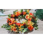 Autumna Charm Herbstlicher Türkranz | Kürbis & Rattan | 40 cm | Handgefertigte Deko für Herbst & Thanksgiving 4