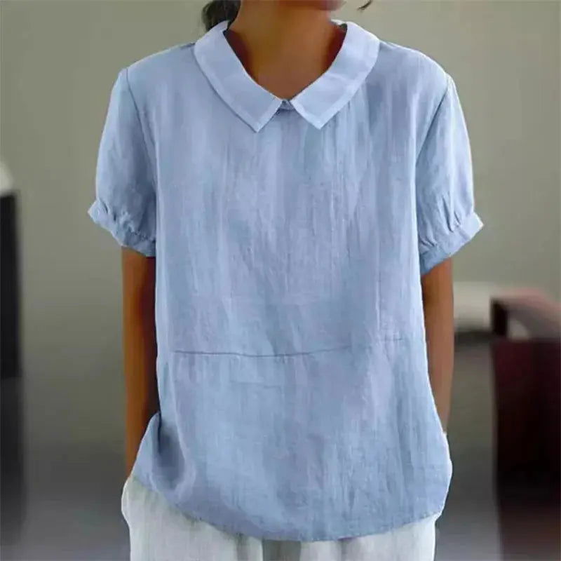 BELLA | Luxurious Cotton Linen Blouse for Ultimate Comfort - Lizabella Fashion -  -  - BELLA | Luxurious Cotton Linen Blouse for Ultimate Comfort - Lizabella Fashion - #tag1# - #tag2#