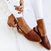 Ballerine Eleganti Donna in Pelle Vegana Intrecciata per Estate 0