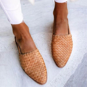 Ballerine Eleganti Donna in Pelle Vegana Intrecciata per Estate 2