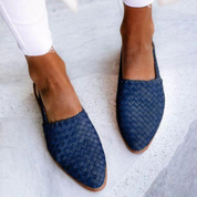 Ballerine Eleganti Donna in Pelle Vegana Intrecciata per Estate 3