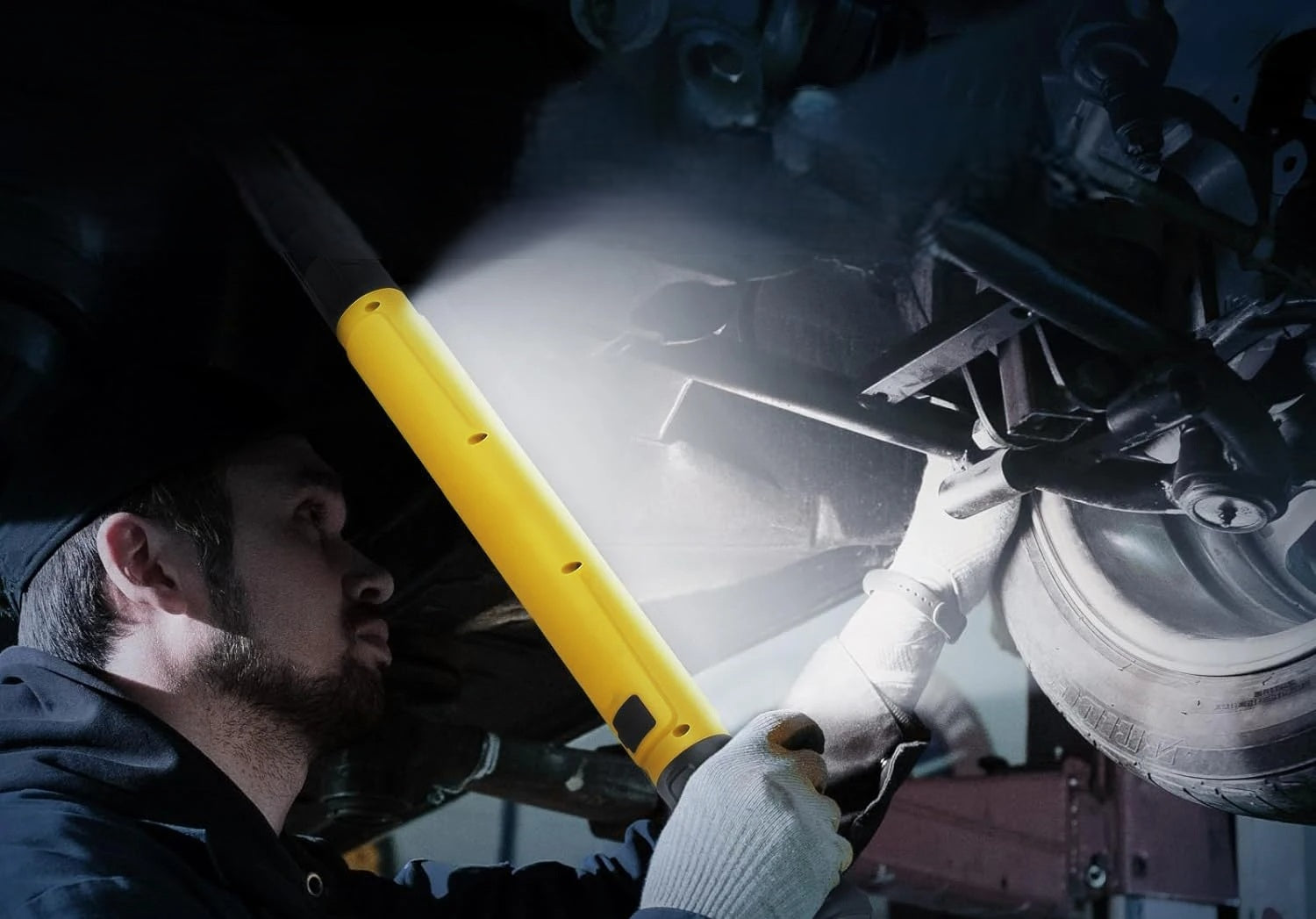 Barra luminosa da lavoro a LED magnetica – Lampada ricaricabile da 5200 mAh per riparazioni auto, illuminazione sottocofano e illuminazione di emergenza esterna 1