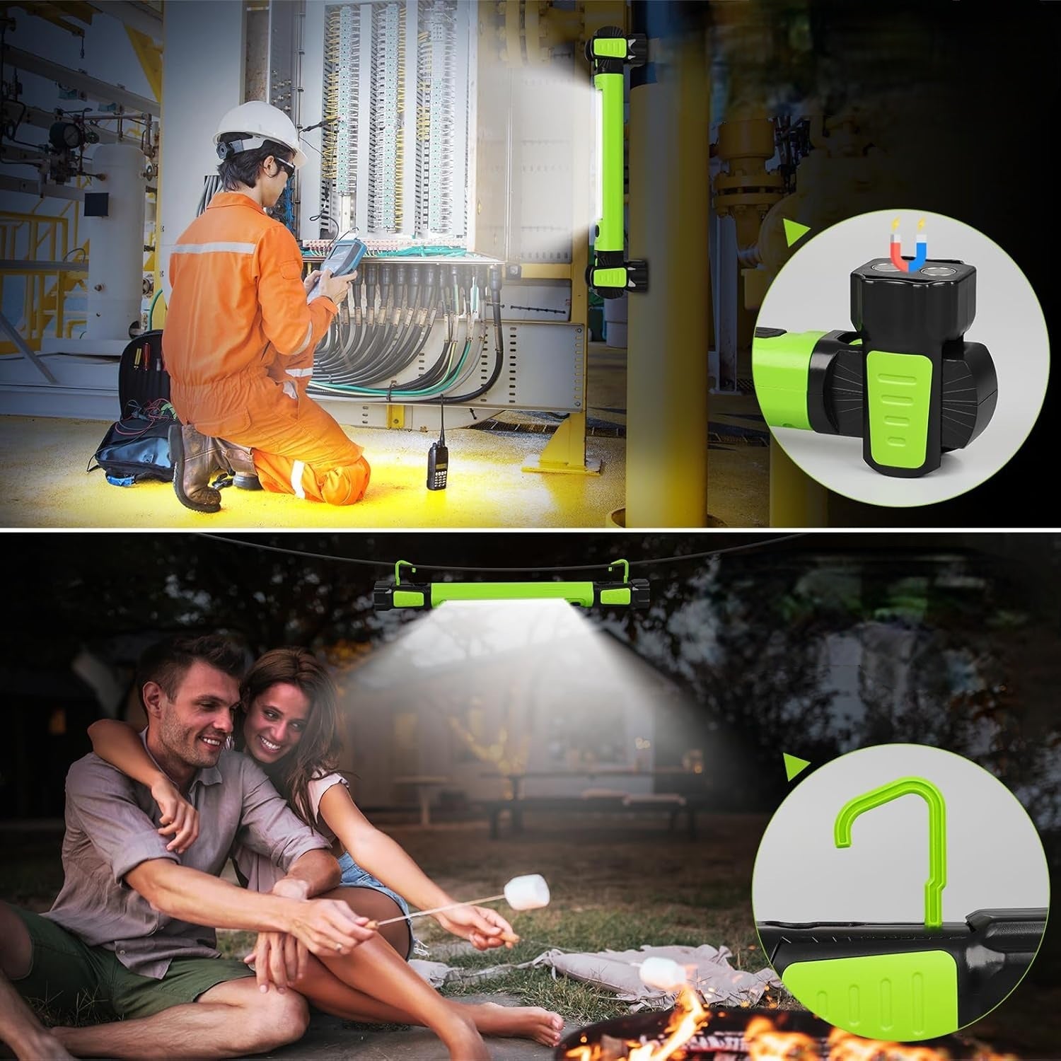Barra luminosa da lavoro a LED magnetica – Lampada ricaricabile da 5200 mAh per riparazioni auto, illuminazione sottocofano e illuminazione di emergenza esterna 7