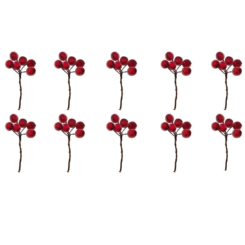 Berry Splendor | Mazzo di bacche natalizie finte per composizioni floreali festive 0
