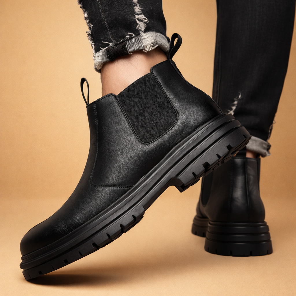 Davide | Bottines Chelsea à Semelle Épaisse pour Homme