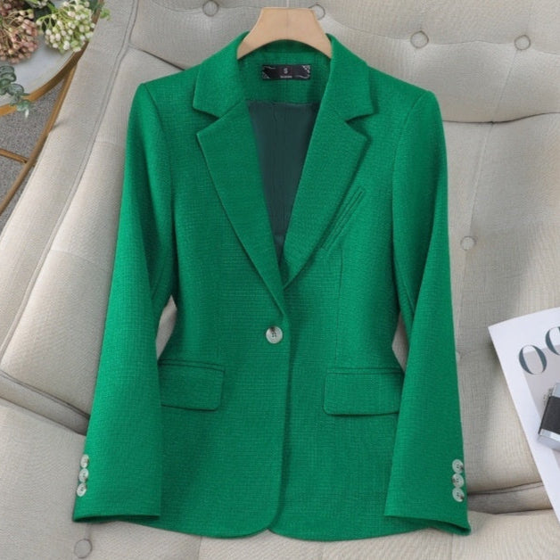 Blazer Donna Elegante Aderente Maniche Lunghe Spandex 0