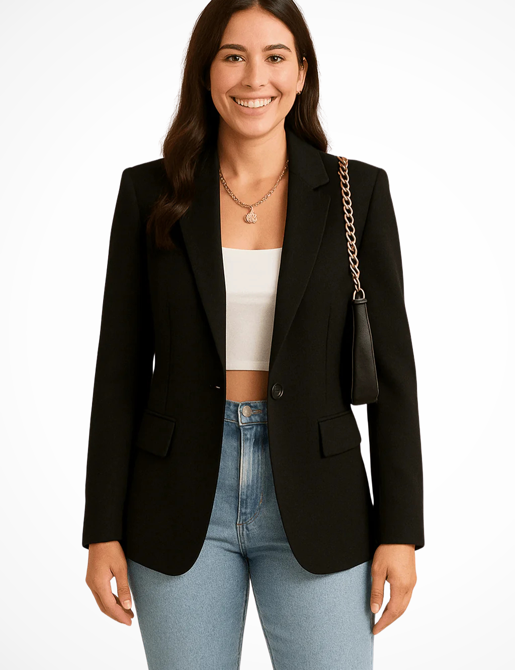Blazer Donna Elegante Bianco, Chic e Versatile per Ogni Occasione, Stile Raffinato e Moderno 0