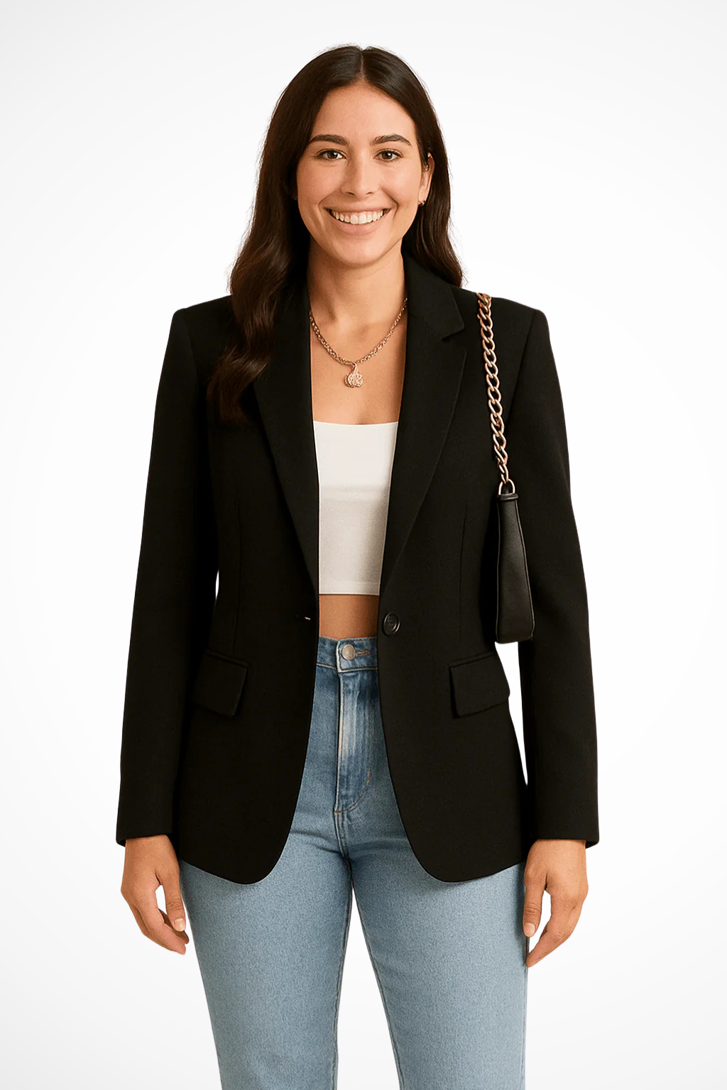 Blazer Donna Elegante Bianco, Chic e Versatile per Ogni Occasione, Stile Raffinato e Moderno 0