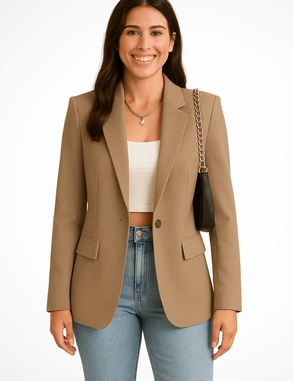 Blazer Donna Elegante Bianco, Chic e Versatile per Ogni Occasione, Stile Raffinato e Moderno 1