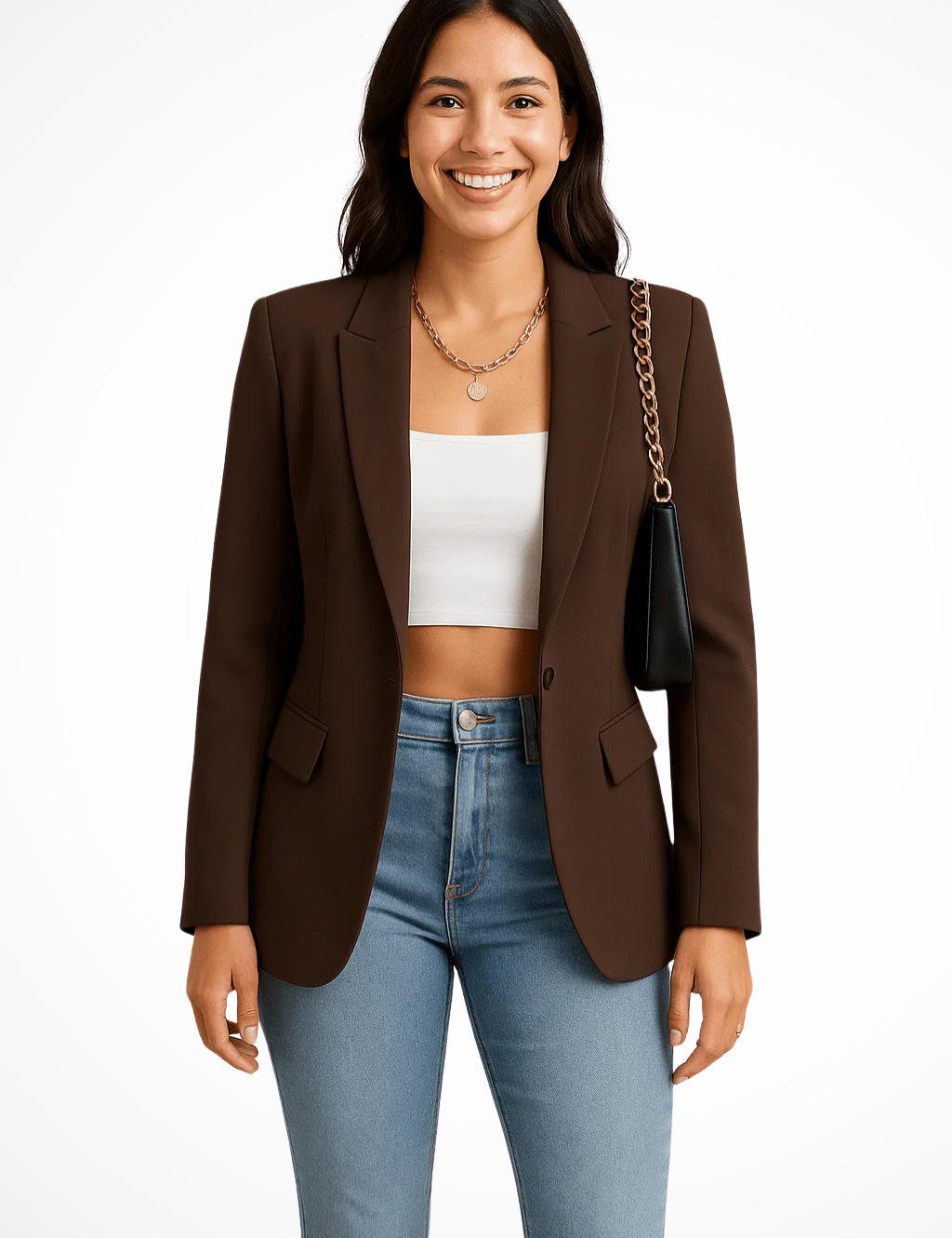 Blazer Donna Elegante Bianco, Chic e Versatile per Ogni Occasione, Stile Raffinato e Moderno 3