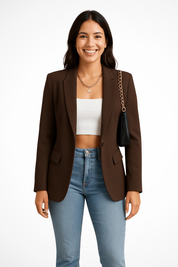 Blazer Donna Elegante Bianco, Chic e Versatile per Ogni Occasione, Stile Raffinato e Moderno 3