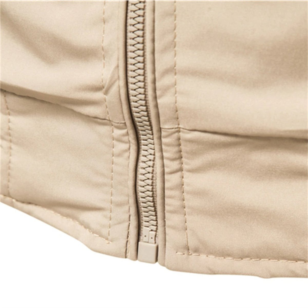 Bomber Uomo Tinta Unita con Polsini a Costine e Zip Frontale Casual 5