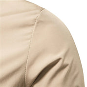 Bomber Uomo Tinta Unita con Polsini a Costine e Zip Frontale Casual 6
